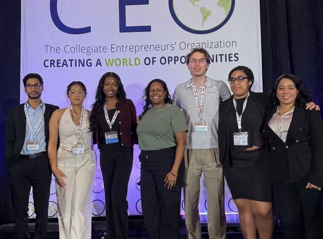 Baruch CEO members on stage at the Fall 2024 CEO Global Conference
